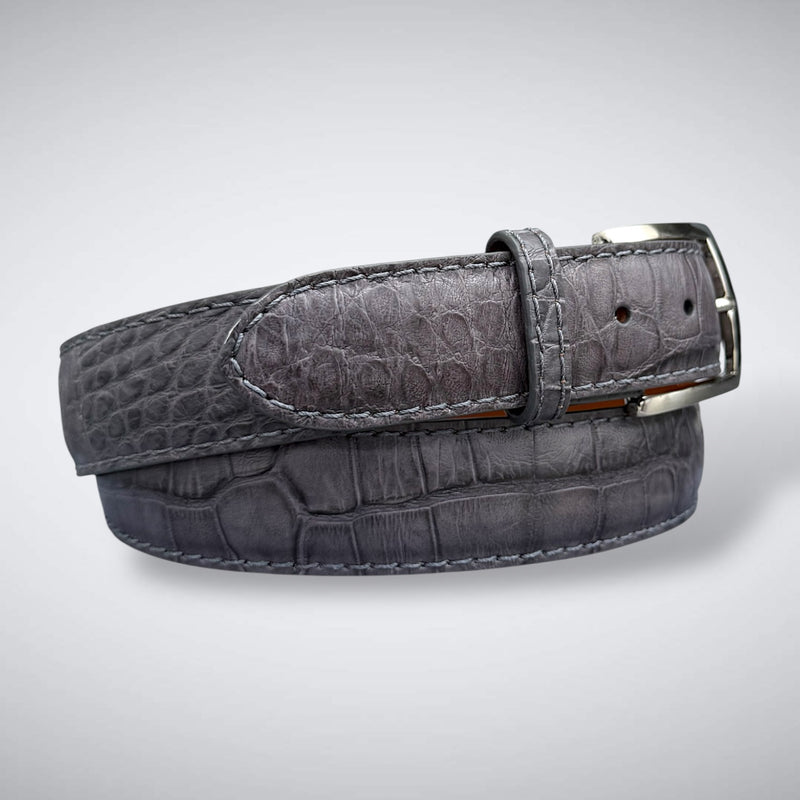 Alligator Belt — Gray | Matte