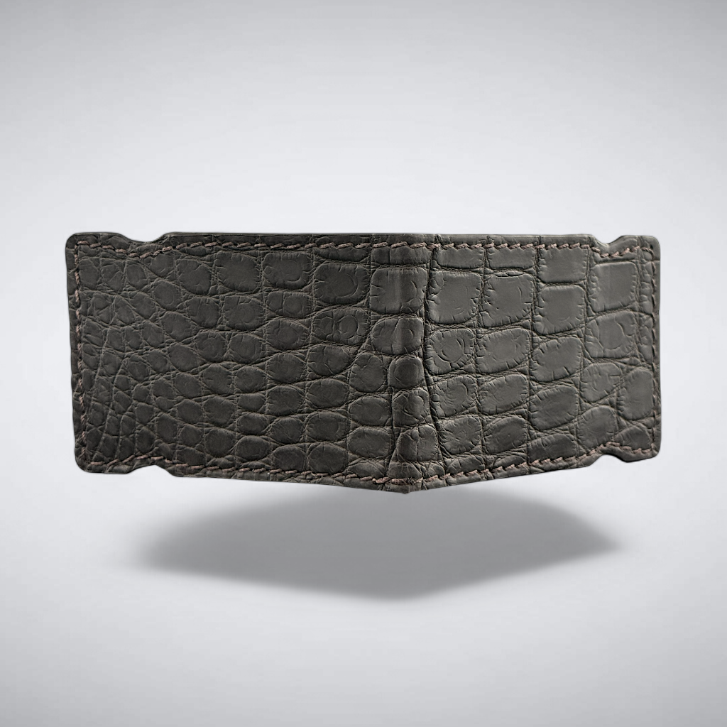 Nile Crocodile Cash Cover — Smoked Taupe