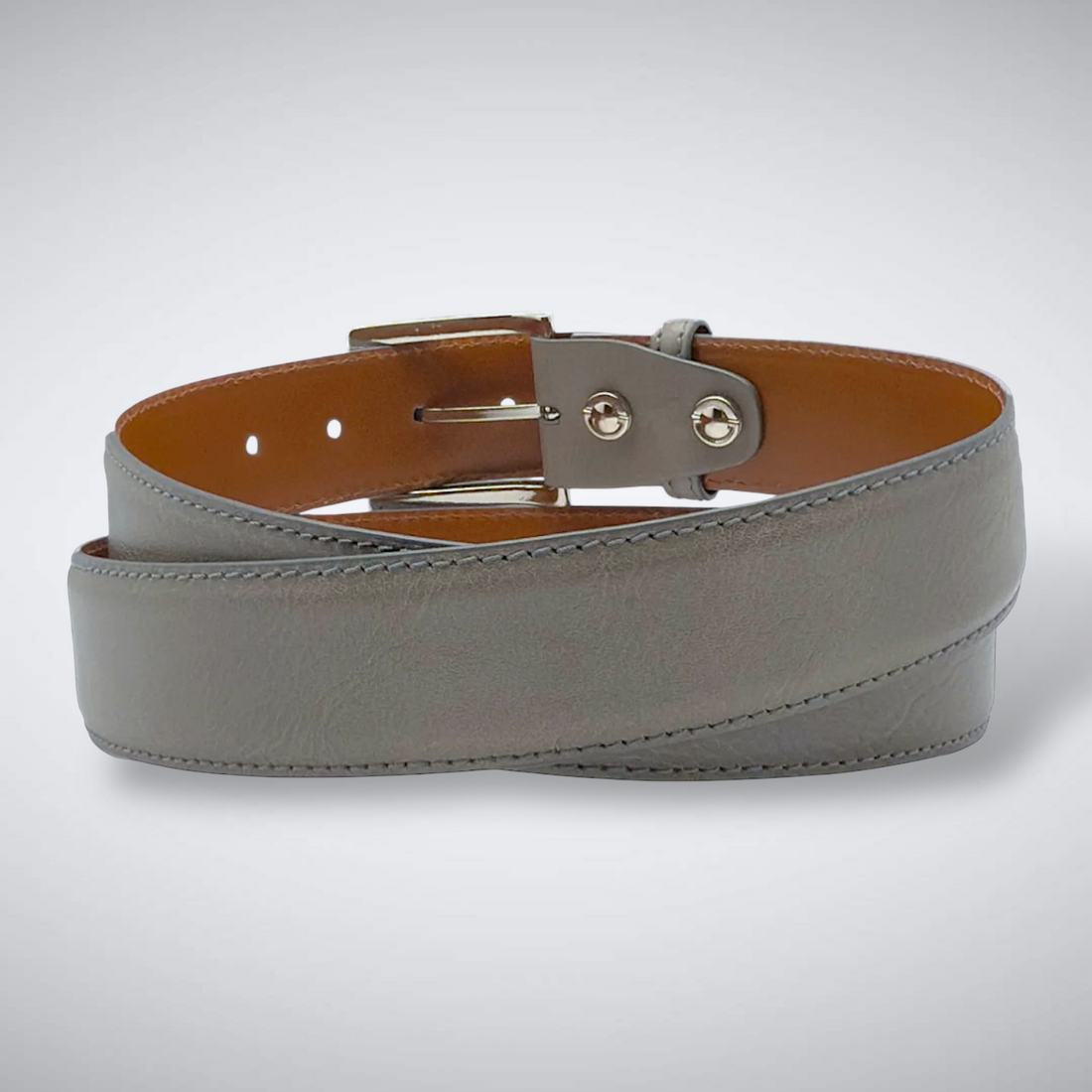 Italian Calf Belt: Grey