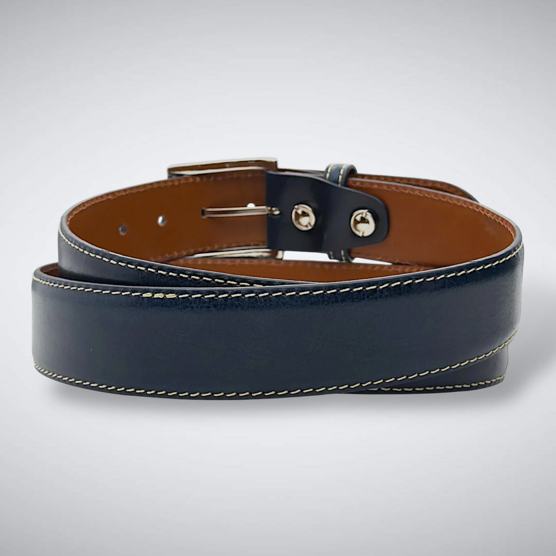 Italian Calf Belt: Navy