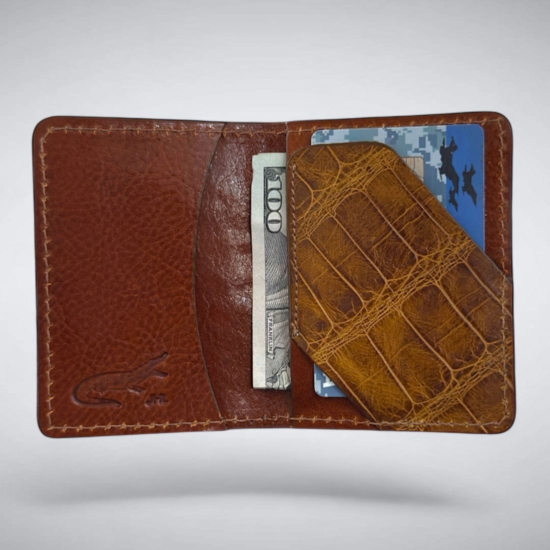 The Knox – Matte Alligator Slim Card Case | Sonoran