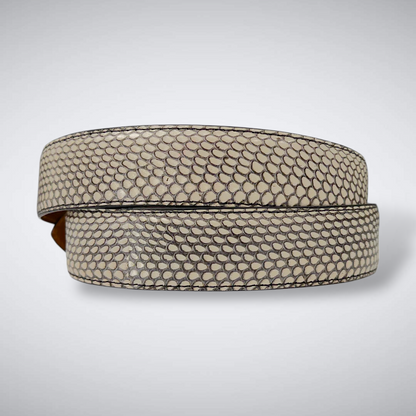 Kalahari Cobra Belt (Natural Tonal Stitch)