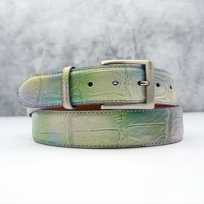 Ready To Ship American Alligator Belt: Spy Glass  1.5&quot; width