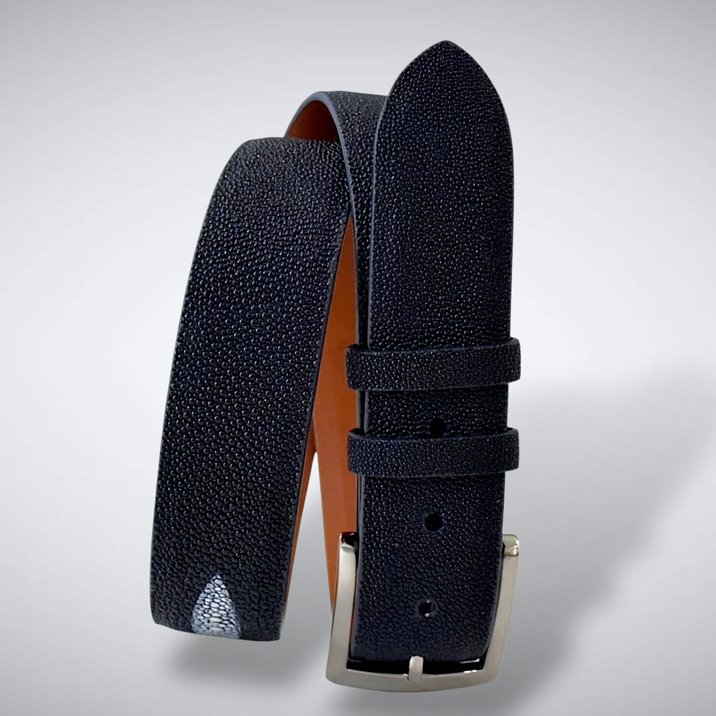 Stingray Belt — Navy | Single Crown