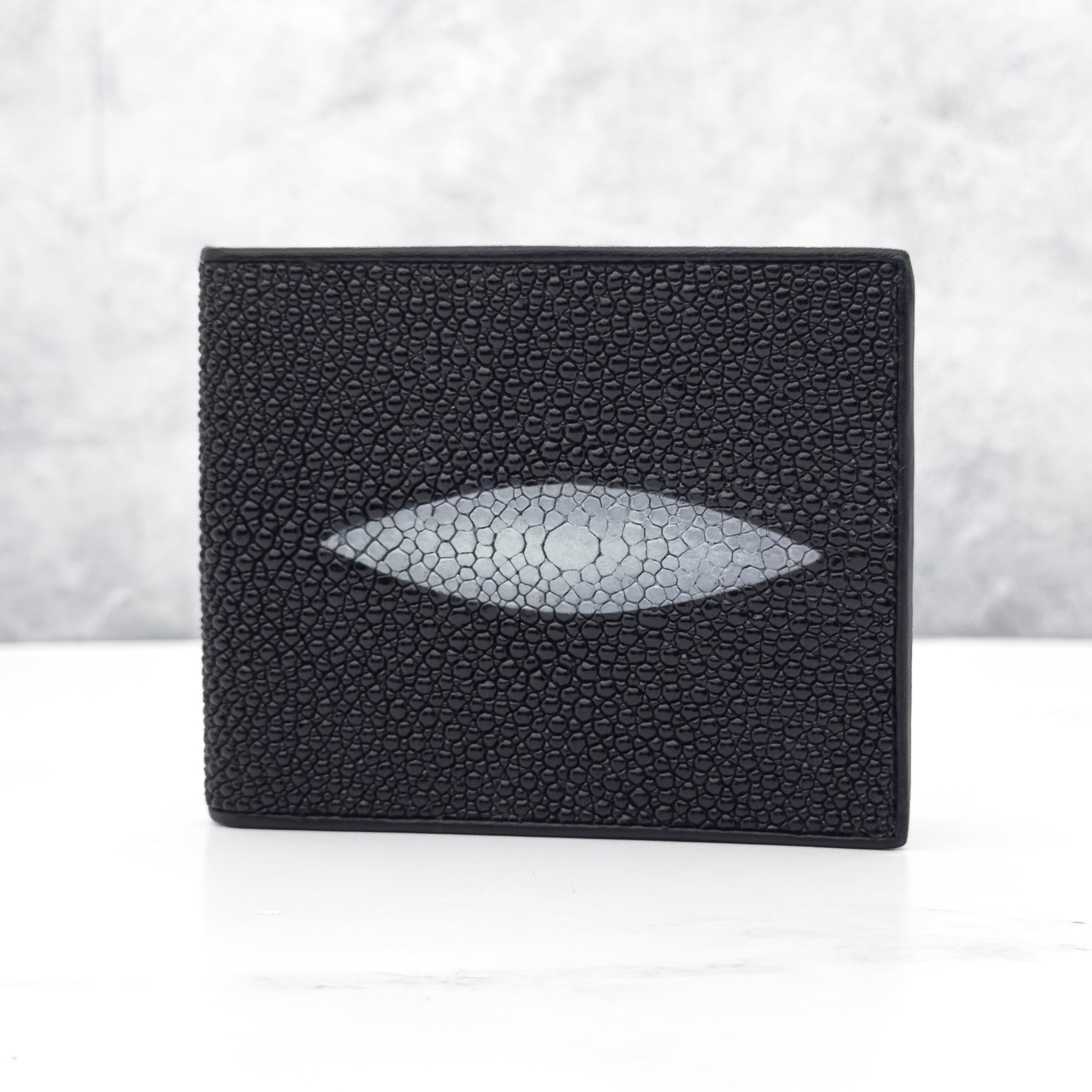 Stingray Wallet: Black With Pearls