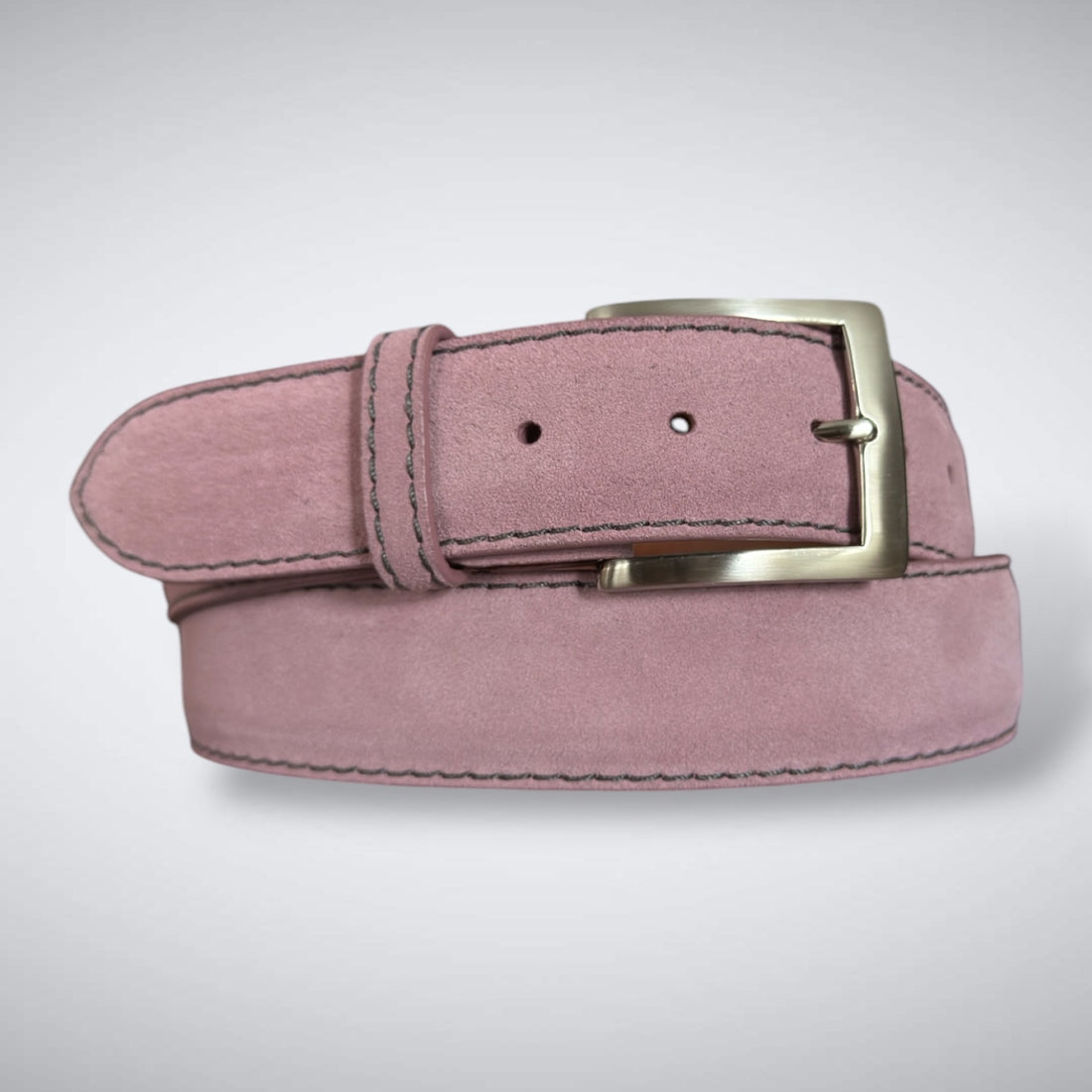 Ready To Ship Italian Calf Suede Belt: Stoneberry (1.5 Width)