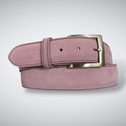 Ready To Ship Italian Calf Suede Belt: Stoneberry (1.5 Width)