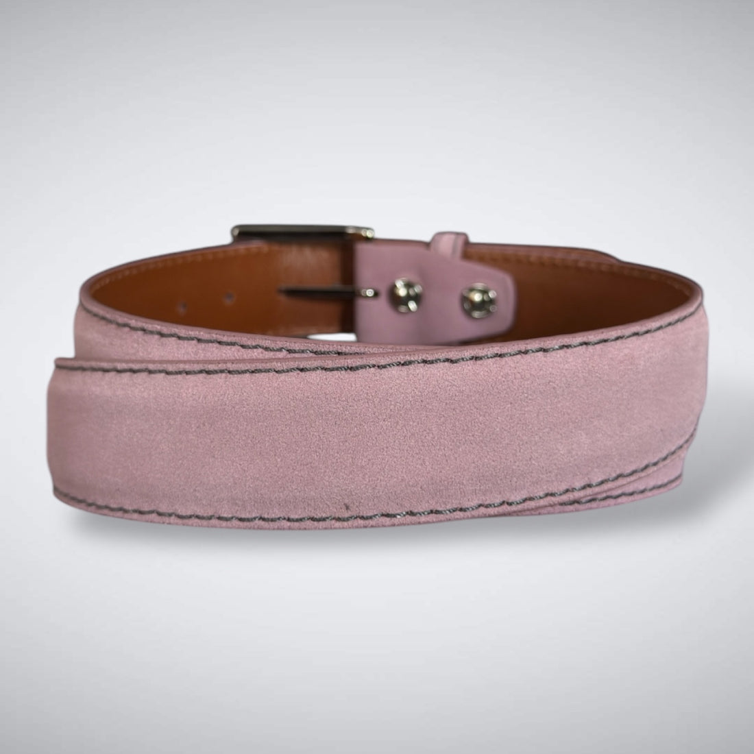 Ready To Ship Italian Calf Suede Belt: Stoneberry (1.5 Width)