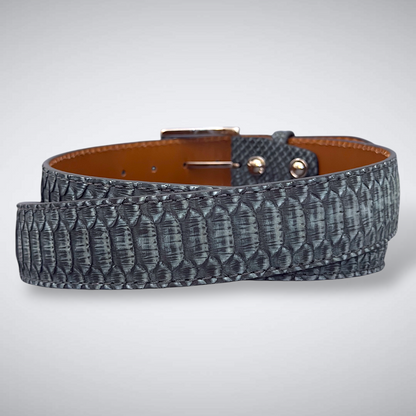 Monsoon Python Belt – Center Scale Suede