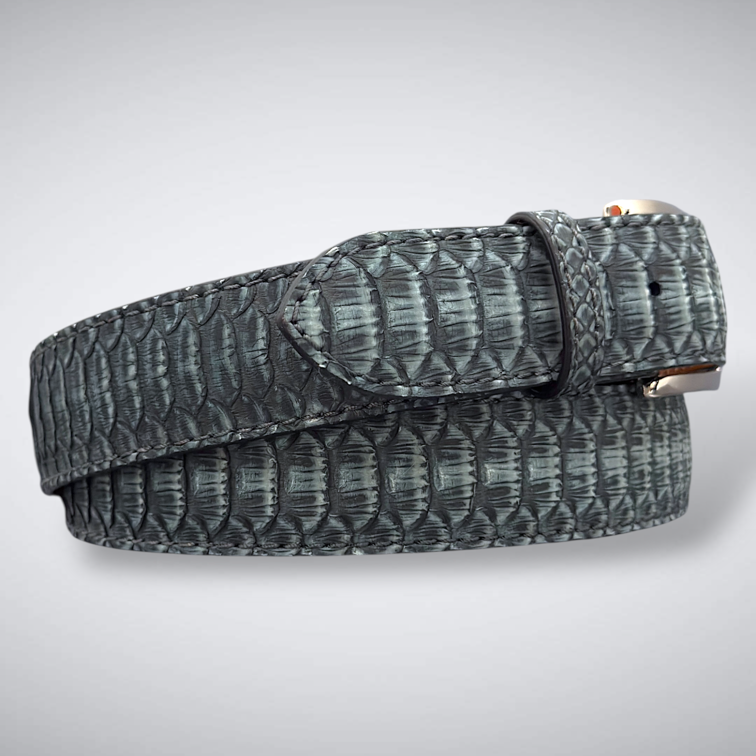 Monsoon Python Belt – Center Scale Suede