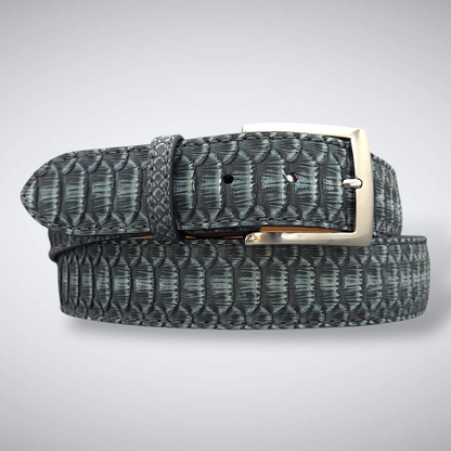Monsoon Python Belt – Center Scale Suede