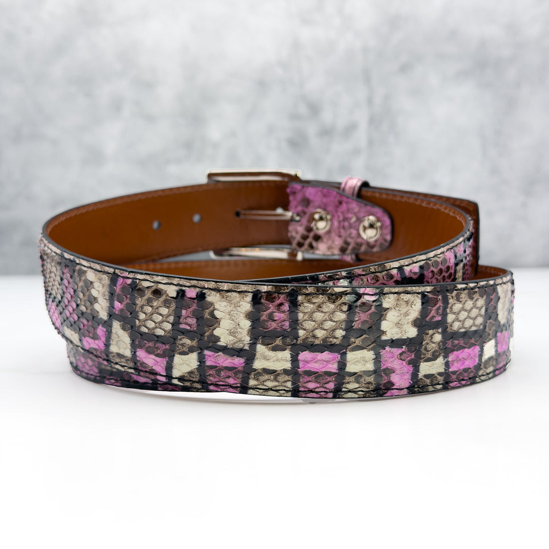 Ready To Ship Python Belt: Tickle Me Softly 1.5&quot; Width