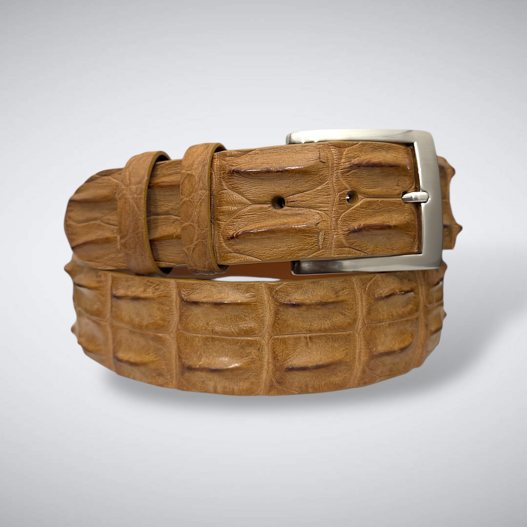 Crocodile Belt — Tan | Saltwater