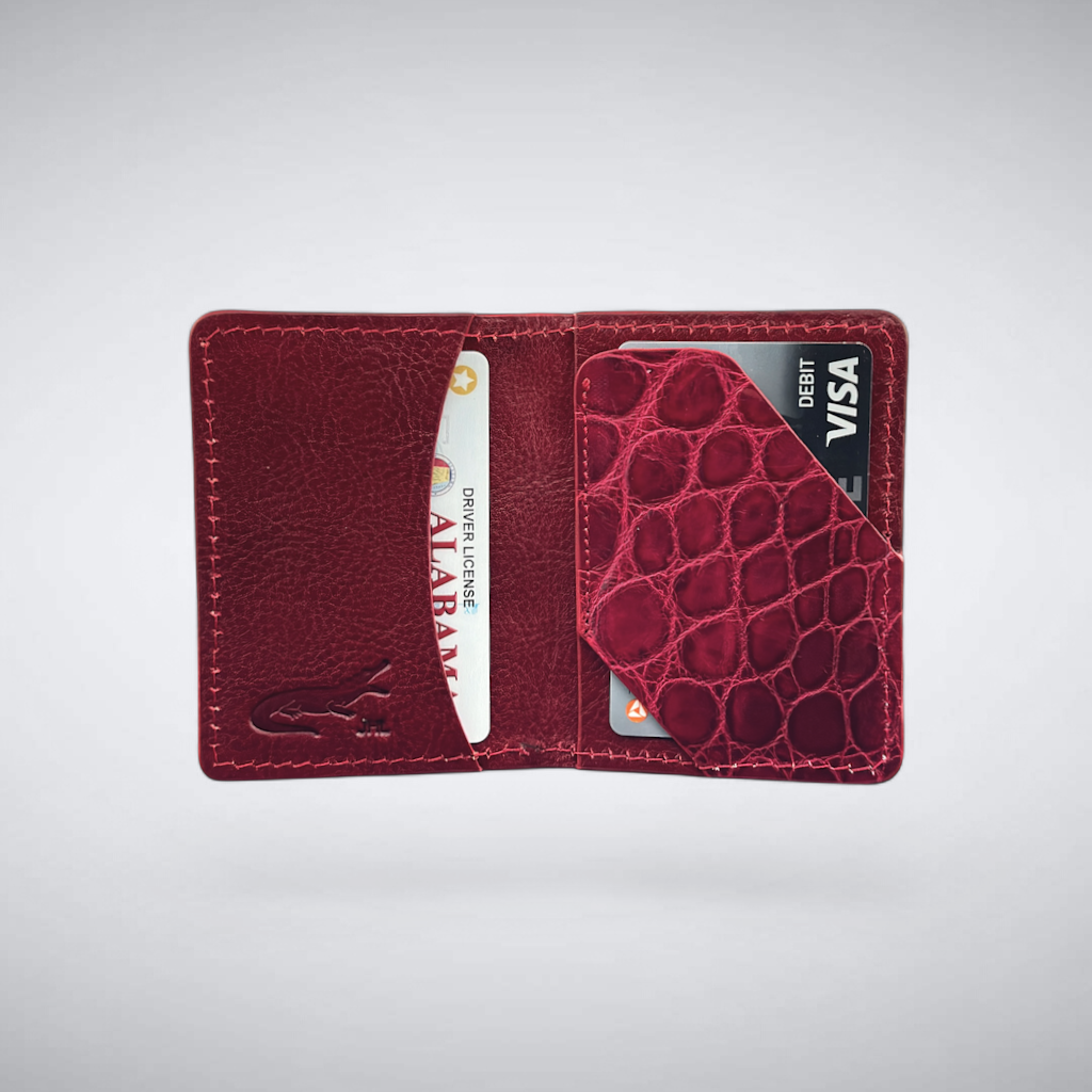The Knox – Matte Alligator Slim Card Case | The Cardinal