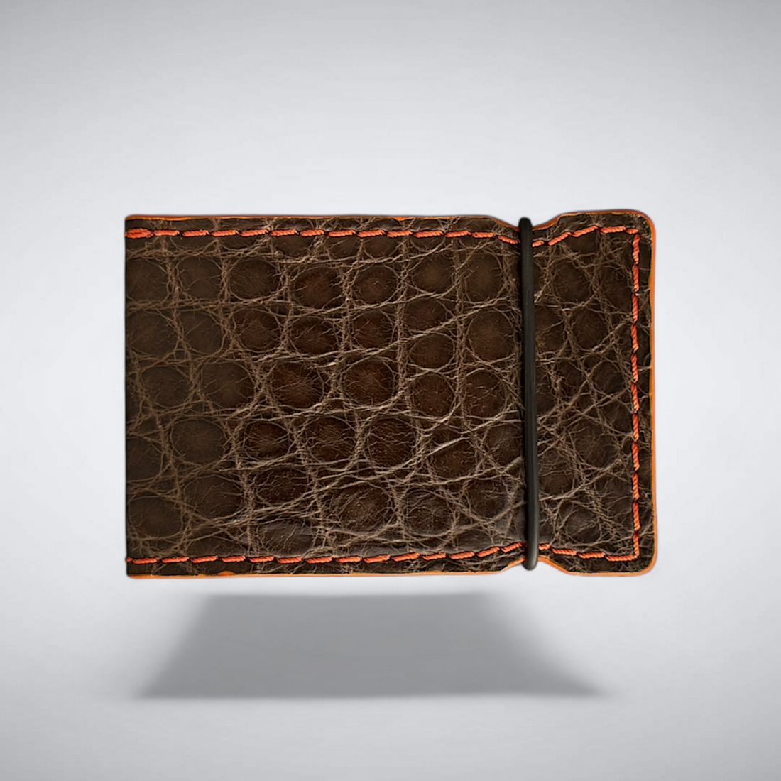 The Cavendish Cash Cover — Matte Nicotine Alligator