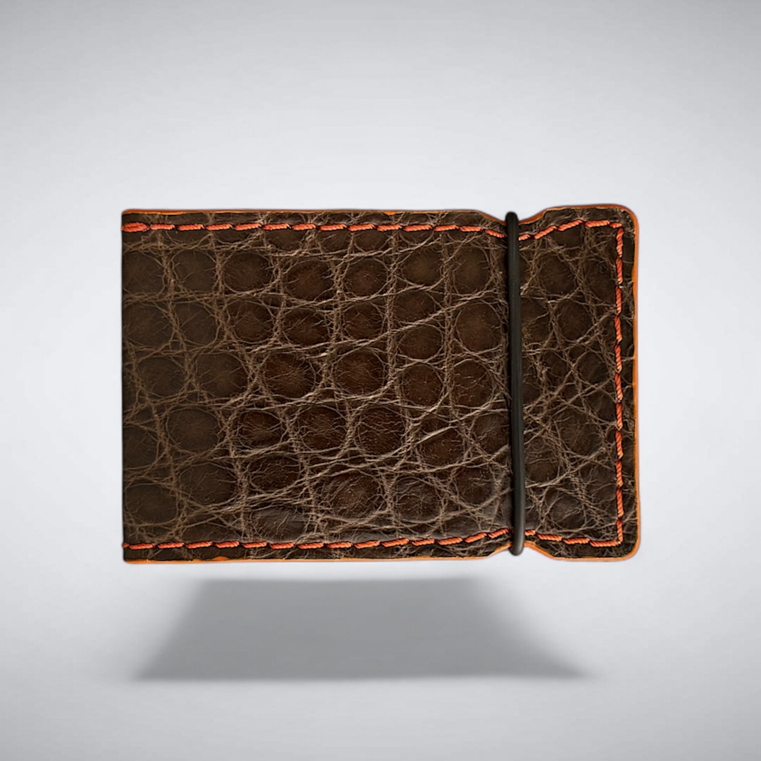 The Cavendish Cash Cover — Matte Nicotine Alligator