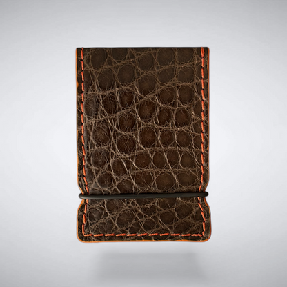 The Cavendish Cash Cover — Matte Nicotine Alligator