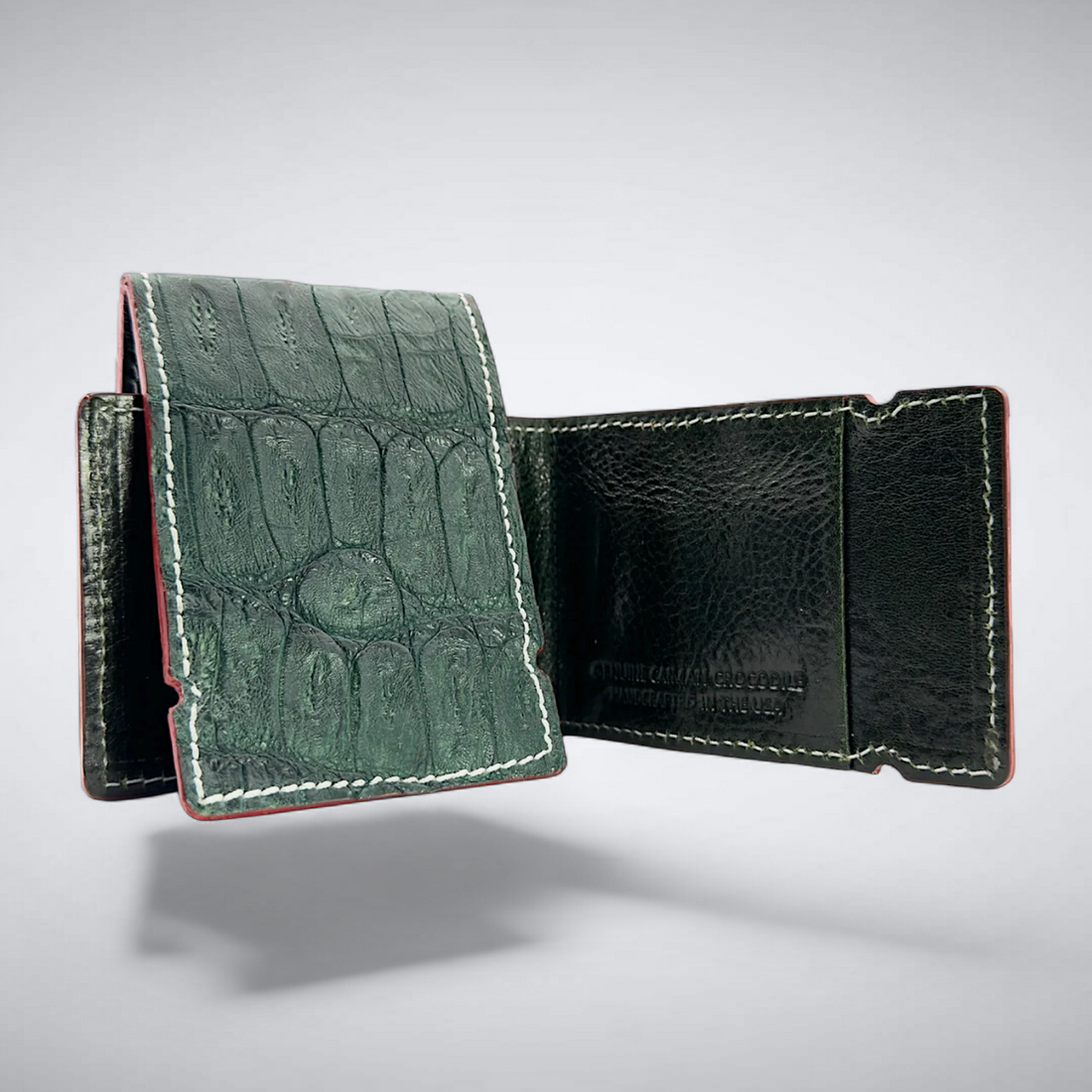The Grinch Cash Cover — Matte Dark Green Caiman