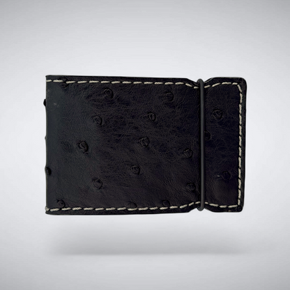 The Langer Cash Cover — Black Ostrich Quill