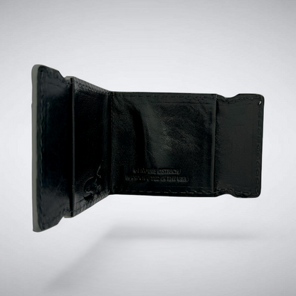 The Langer Cash Cover — Black Ostrich Quill