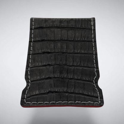 The Molinari Cash Cover — Matte Black Crocodile