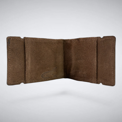 The Riviera Cash Cover — Suede Tan Ostrich Shin