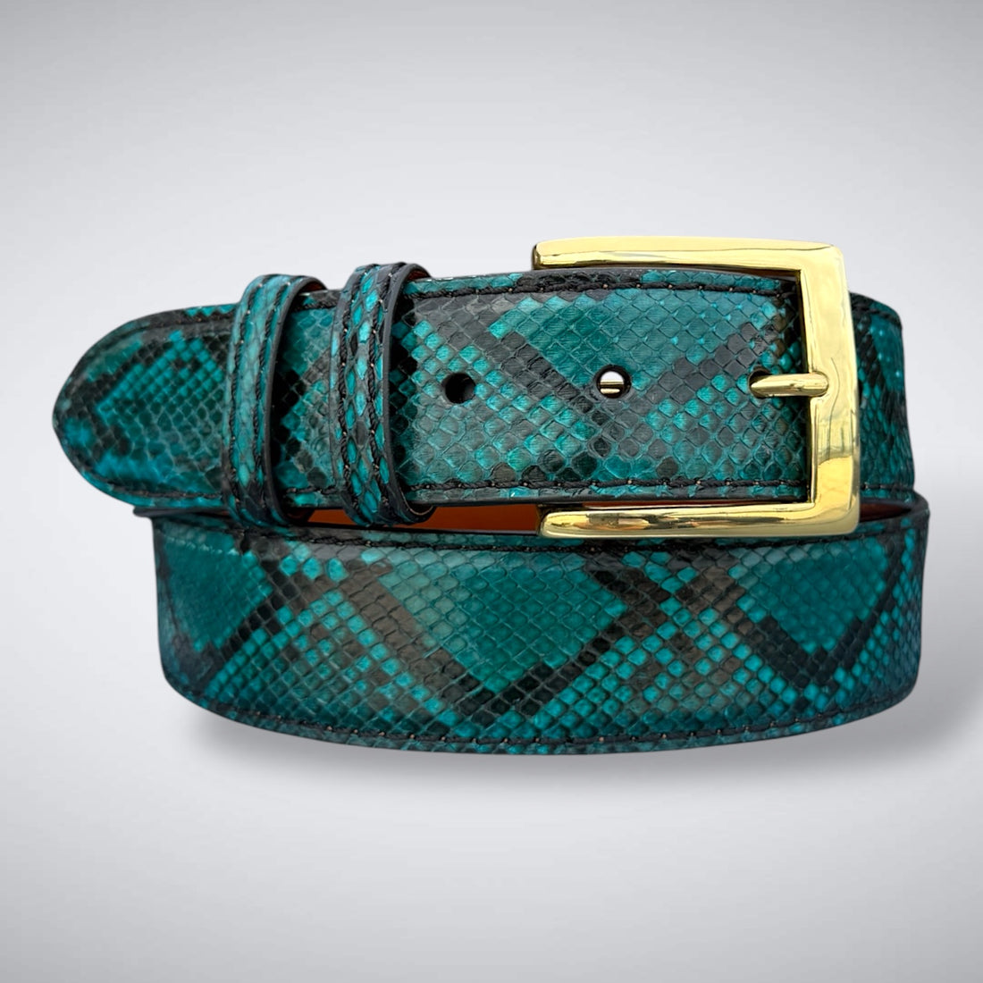 Python Belt: Marked Turquoise