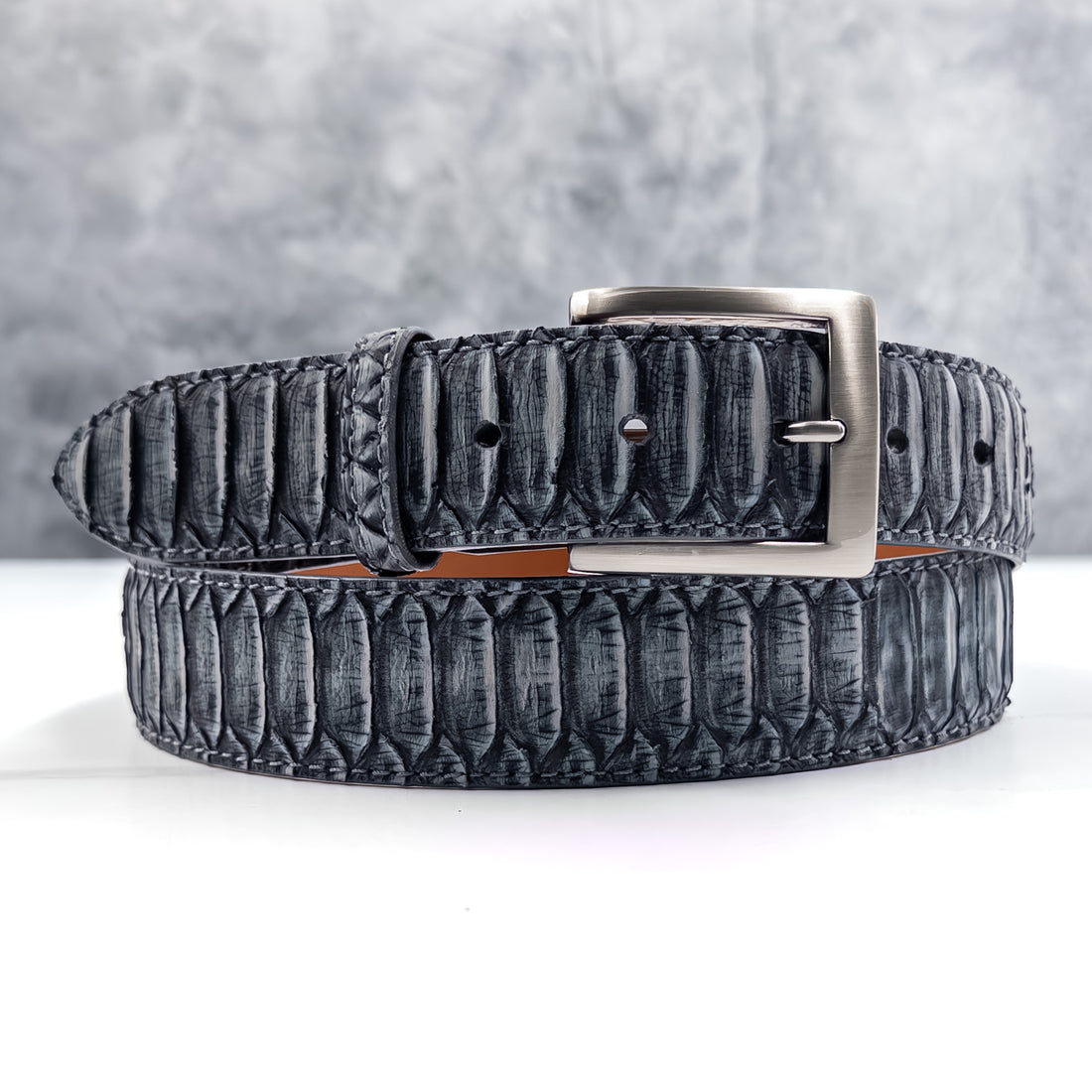 Ready To Ship Python Belt: Unshucked Steel