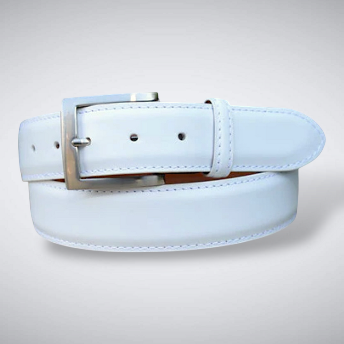 Italian Calf Belt: White