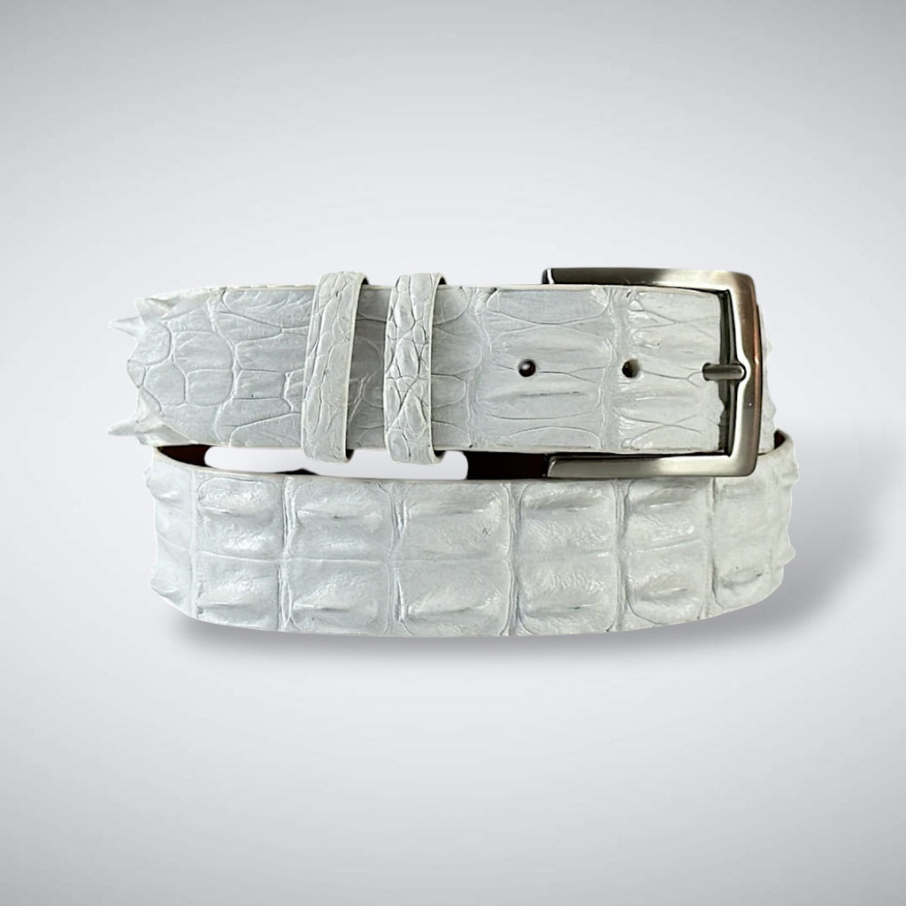 Crocodile Belt — White | Saltwater