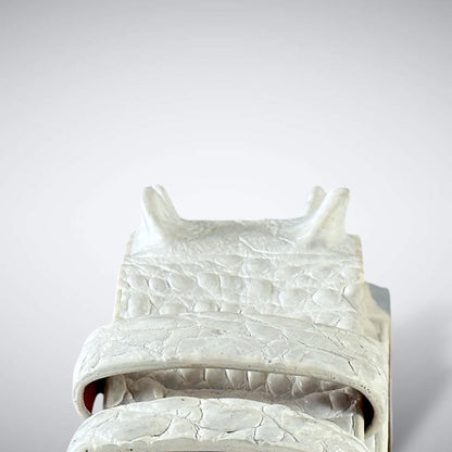 Saltwater Crocodile Belt: White