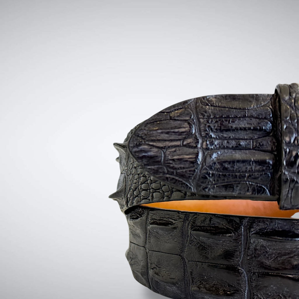 Crocodile Belt — Black | Saltwater