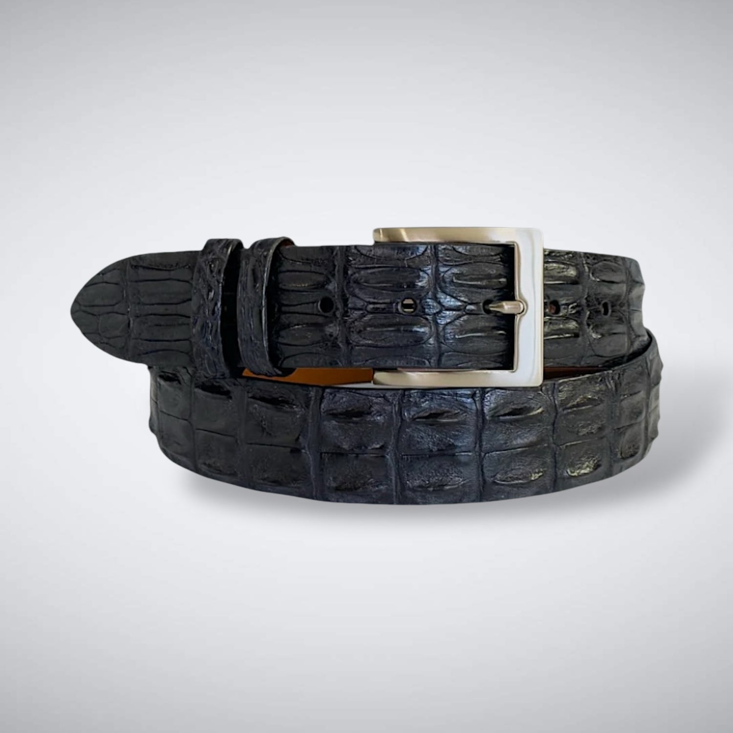 Saltwater Crocodile Belt: Black