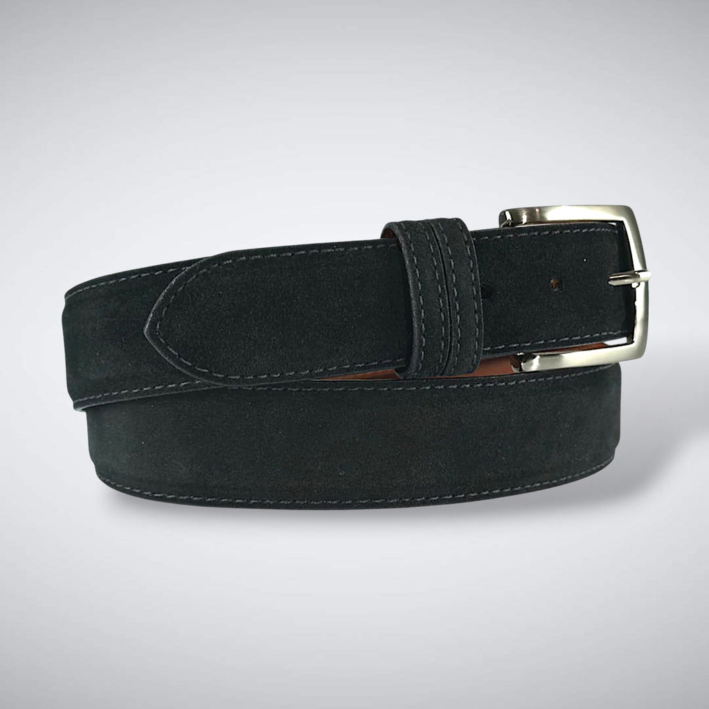 Calf Belt —Black | Suede