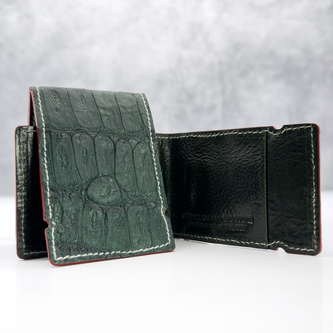 Matte Caiman Crocodile Cash Cover: The Grinch