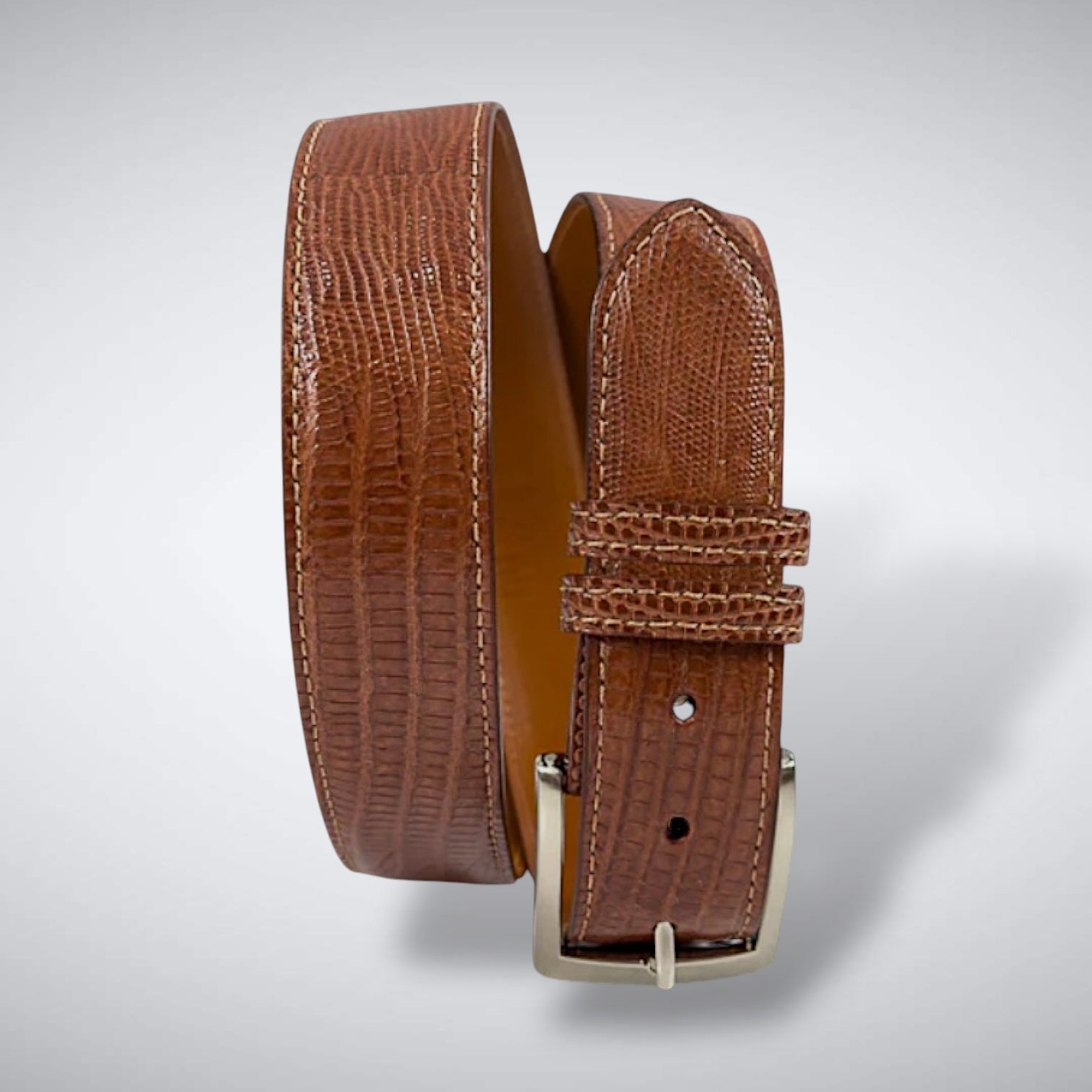 Lizard Belt — Cognac