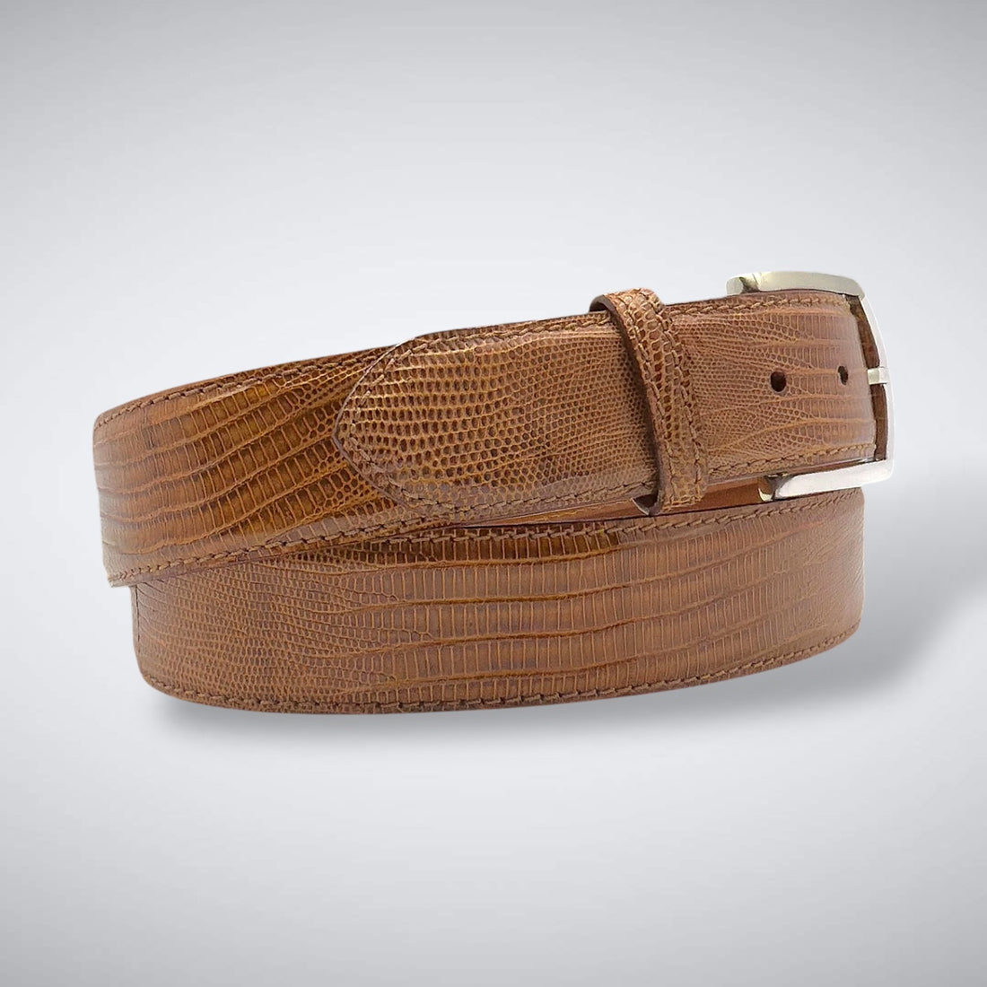 Lizard Belt — Light Cognac