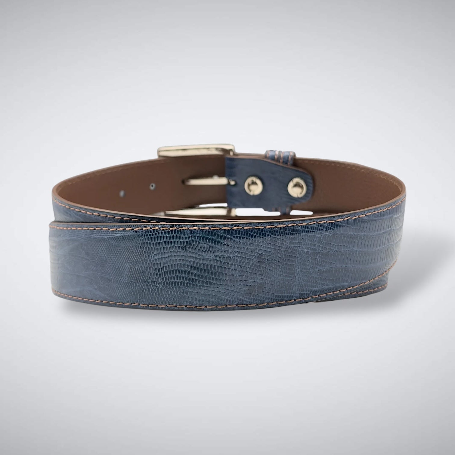 Lizard Belt —Denim