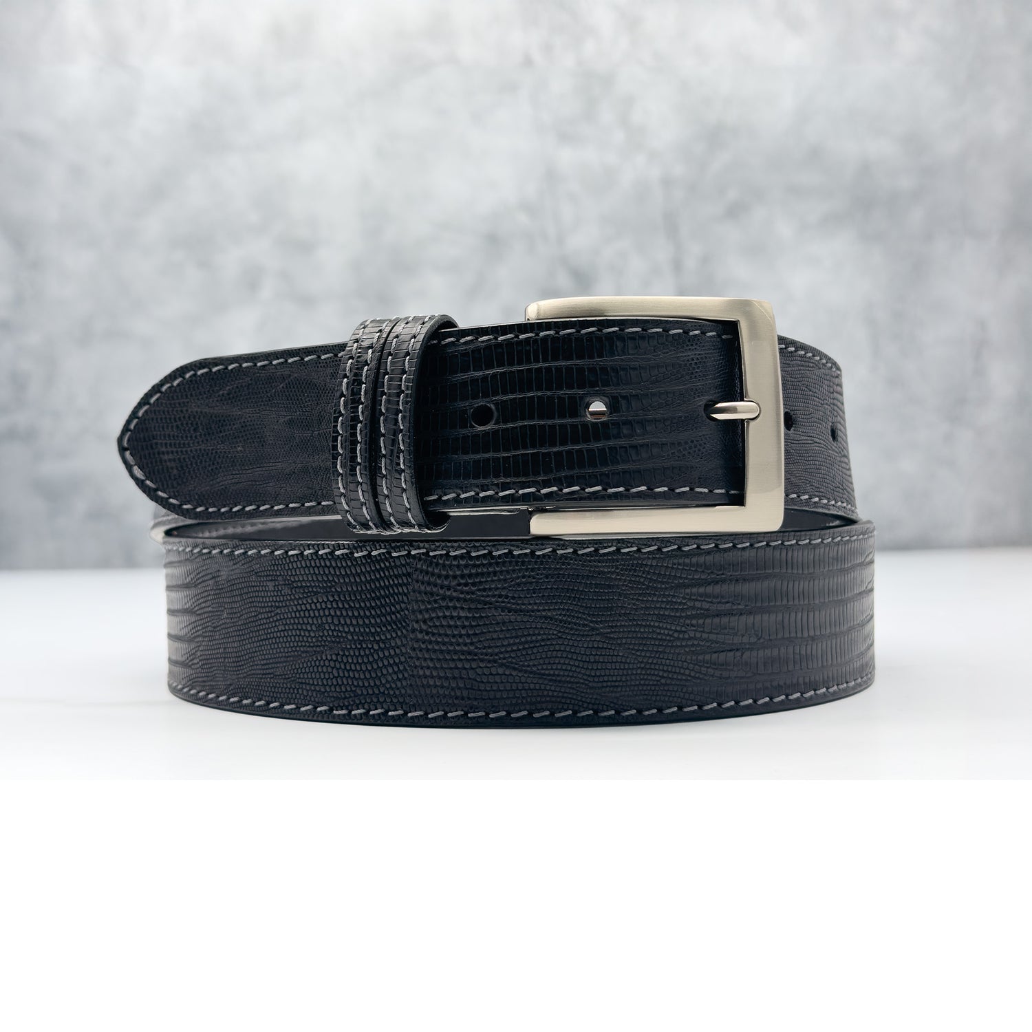 Lizard Belt: Matte Black