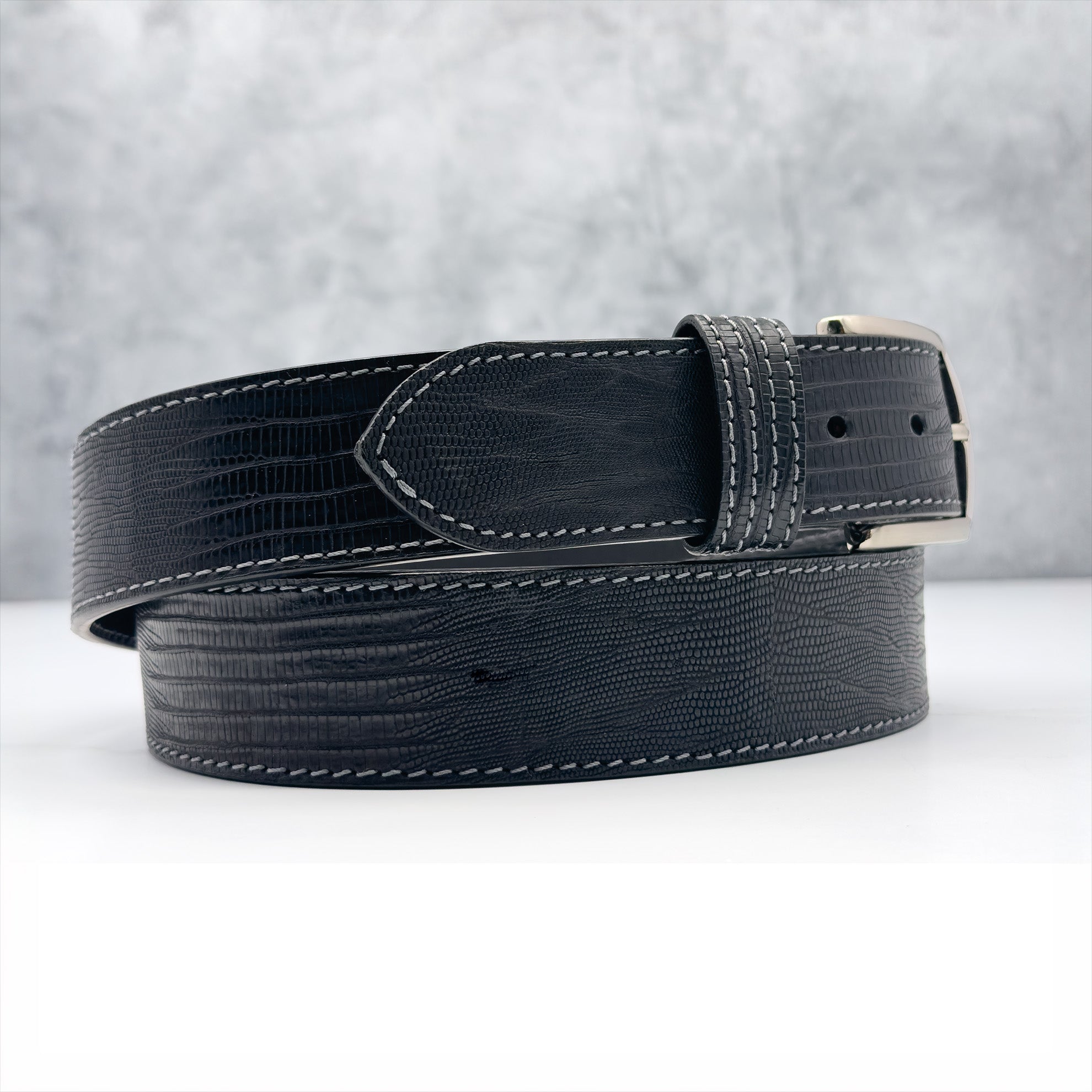 Lizard Belt: Matte Black