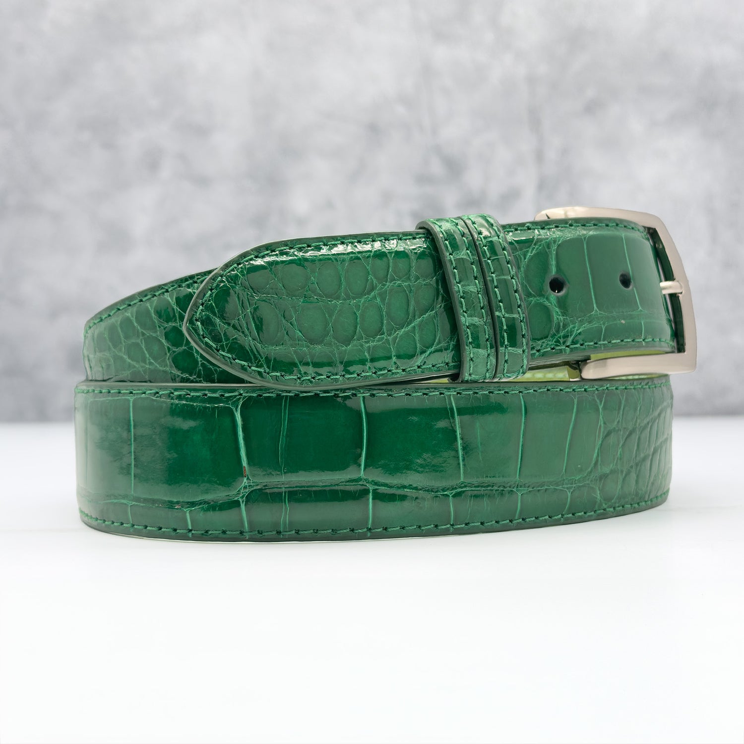 Ready To Ship American Alligator Belt: Prairie Dunes  1.5&quot; width