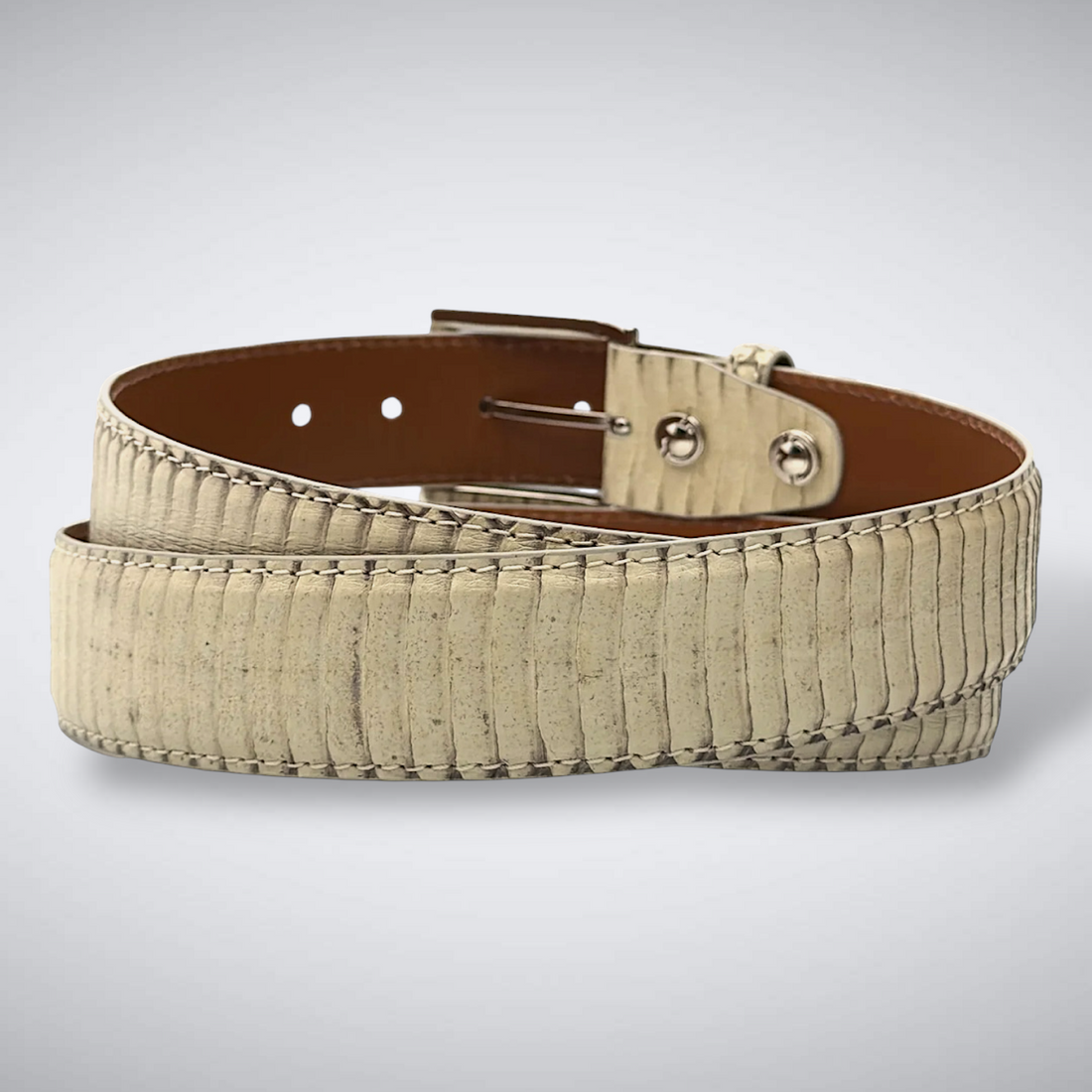 Spitting Back Cut Cobra Belt: Natural