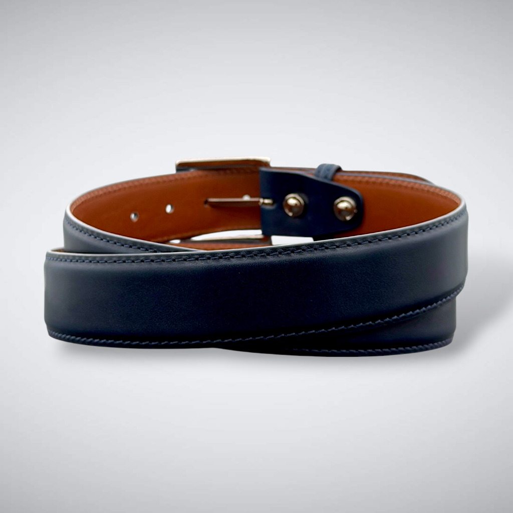 Calf Belt —  Navy