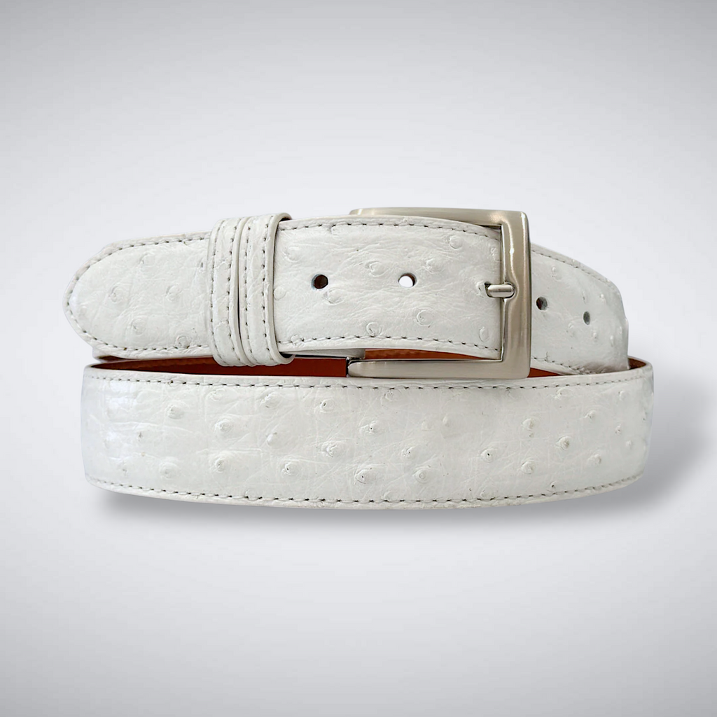 Ostrich Belt — White
