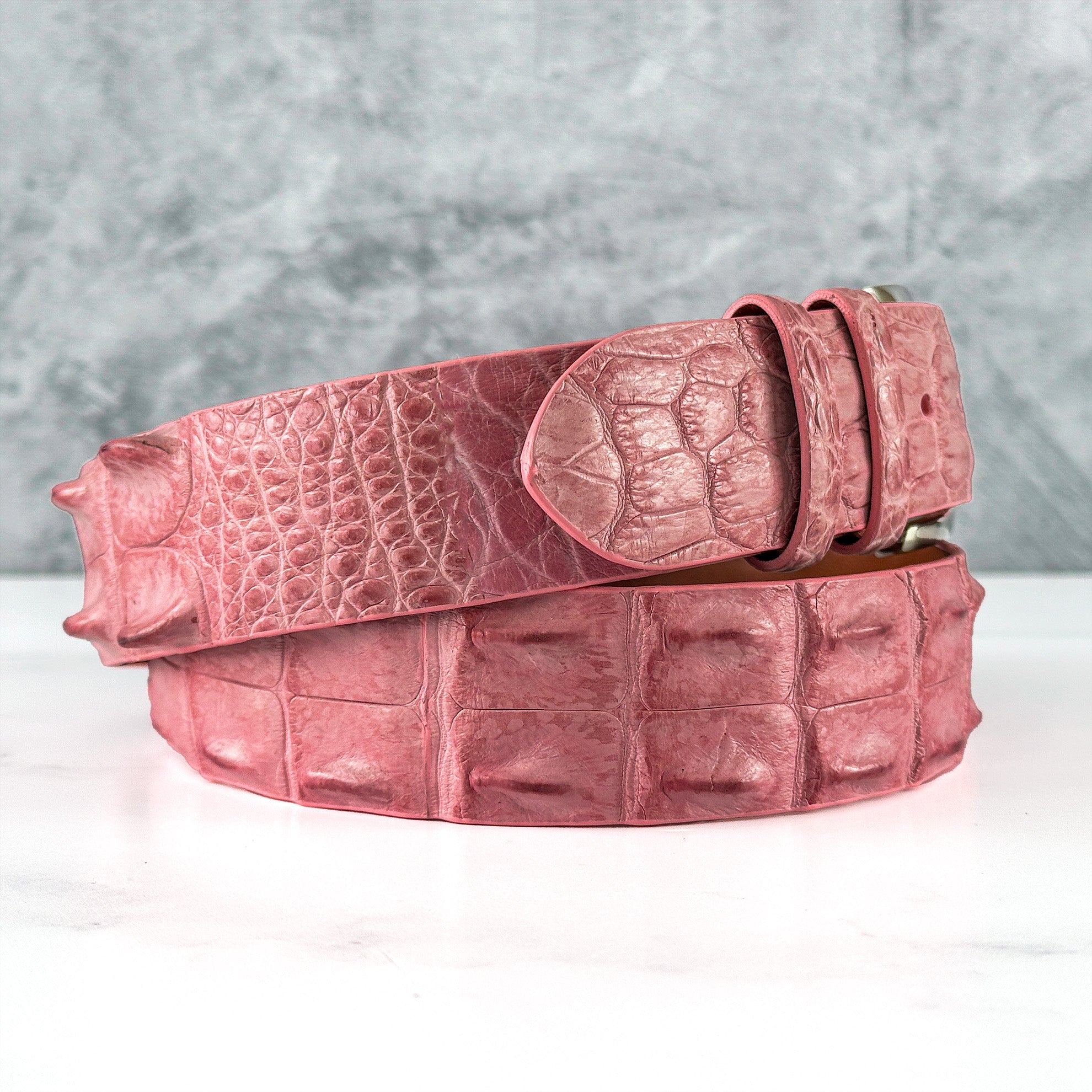 Saltwater Crocodile Belt: Pink