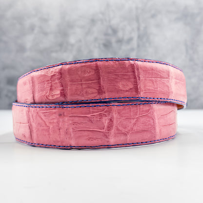 Matte Caiman Tail Belt: Pink