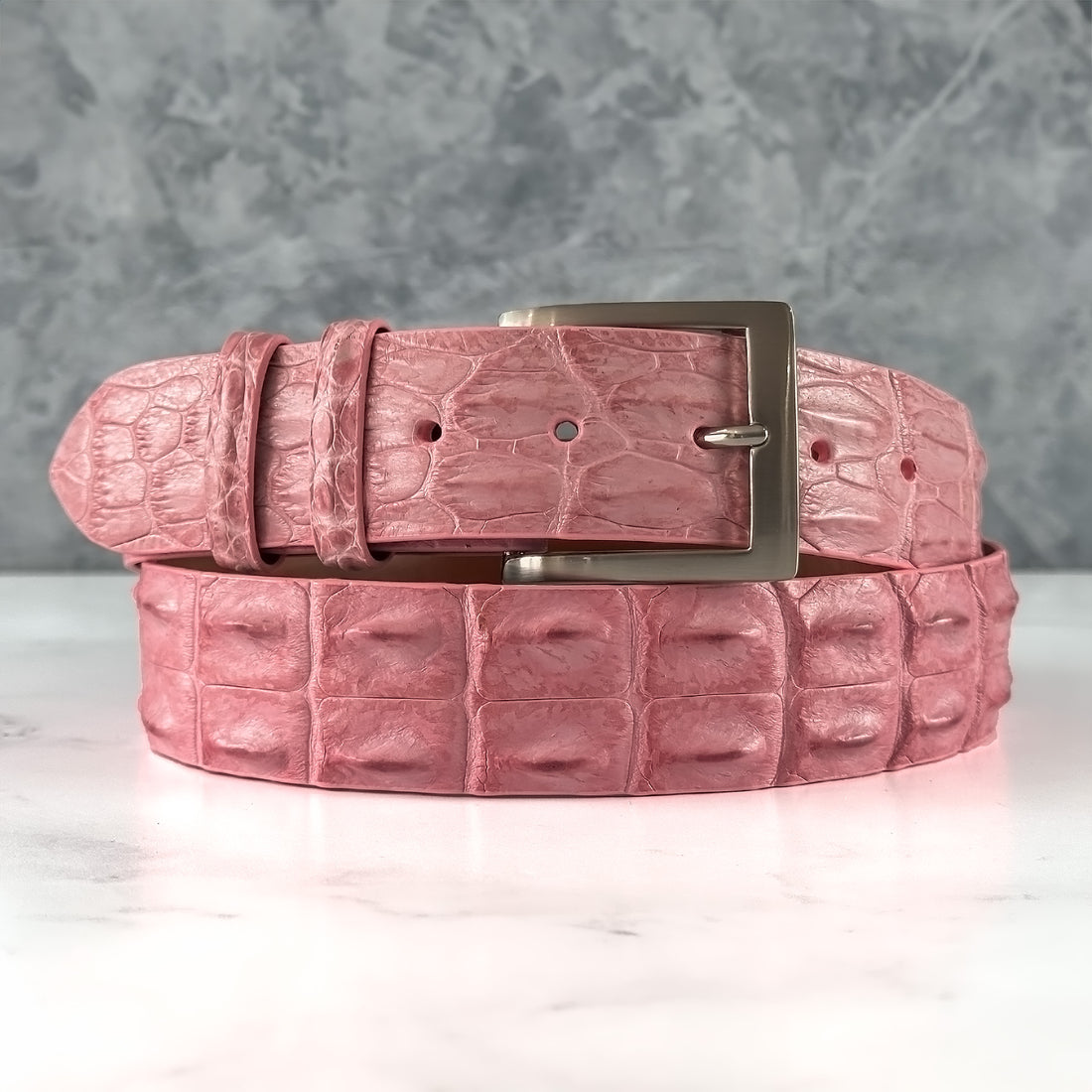 Saltwater Crocodile Belt: Pink