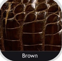 American Glazed Alligator Belt: Brown