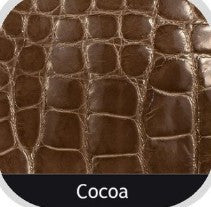 American Glazed Alligator Belt: Cocoa