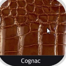 American Glazed Alligator Belt: Cognac